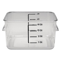 Rubbermaid&reg; Space Saving Square Container, Plastic, 3.8 L Capacity, Clear FMT Sales Ltd