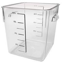 Rubbermaid&reg; Space Saving Square Container, Plastic, 7.6 L Capacity, Clear FMT Sales Ltd