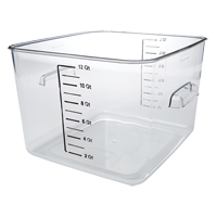 Rubbermaid&reg; Space Saving Square Container, Plastic, 11.4 L Capacity, Clear FMT Sales Ltd