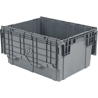 Flipak&reg; Polyethylene Plastic (PE) Distribution Containers, 39" x 14" x 13", Grey FMT Sales Ltd