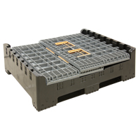 Contenant de vrac pliable, 47,2" lo x 39,4" la x 39,4" h, Gris FMT Sales Ltd