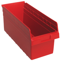 Bacs pour &eacute;tag&egrave;re Store-Max, 8-3/8" la x 8" H x 17-7/8" p, Rouge, Capacit&eacute; 56 lb FMT Sales Ltd