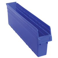 Bacs pour &eacute;tag&egrave;re Store-Max, 4-3/8" la x 8" H x 23-5/8" p, Bleu, Capacit&eacute; 68 lb FMT Sales Ltd