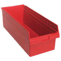 Bacs pour &eacute;tag&egrave;re Store-Max, 11-1/8" la x 8" H x 23-5/8" p, Rouge, Capacit&eacute; 68 lb FMT Sales Ltd