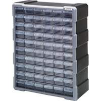 Armoire &agrave; tiroir, Plastique, 60 tiroirs, 15" x 6-1/4" x 18-3/4", Noir FMT Sales Ltd