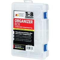 Plastic Compartment Box, 6.25" W x 9.25" D x 2.2" H, 8 Compartments FMT Sales Ltd