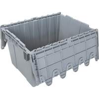 Flip Top Plastic Distribution Container, 21.65" x 15.5" x 12.5", Grey FMT Sales Ltd