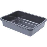 All-Purpose Ribbed-Bottom Storage Tub, 5" H x 15" D x 21" L, Plastic, Grey FMT Sales Ltd