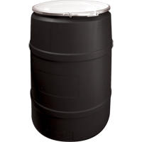 Polyethylene Drums, 55 US gal (45 imp. gal.), Open Top, Black FMT Sales Ltd
