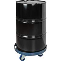 Drum Dolly, Steel, 1400 lbs. Capacity, 24" Diameter, Blue Elastic Casters FMT Sales Ltd