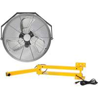 Trousse de ventilateur pour poste de travail industriel avec bras double verrouillable, Industriel, 3 vitesses, Diam&egrave;tre de 18" FMT Sales Ltd