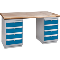 Pre-Designed Workbench, Dual Drawers, 2500 lbs. Cap., 72" W x 36" D, 34" H FMT Sales Ltd