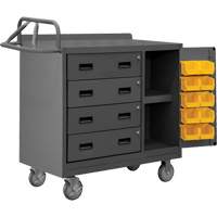 Armoire d'&eacute;tabli mobile avec bacs, Acier Surface FMT Sales Ltd