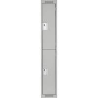 Casiers Clean Line, 2 niveaux, 12" x 18" x 72", Acier, Gris, Rivet (assembl&eacute;) FMT Sales Ltd