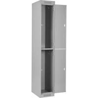 Clean Line Lockers, 2 -tier, Bank of 4, 48" x 18" x 72", Steel, Grey, Rivet (Assembled) FMT Sales Ltd
