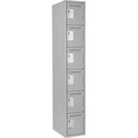 Petits casiers Clean Line, 6 niveaux, 12" x 18" x 72", Acier, Gris, Rivet (assembl&eacute;) FMT Sales Ltd