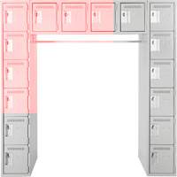 Assembled Archettes Clean Line Economy Lockers, 16 -tier, Bank of 3, 18" x 72" x 12", Steel FMT Sales Ltd