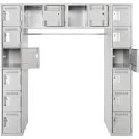 Assembled Archettes Clean Line Economy Lockers, 16 -tier, Bank of 3, 18" x 72" x 12", Steel FMT Sales Ltd
