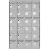 Petits casiers Clean Line, 6 niveaux, Bloc de 4, 48" x 18" x 78", Acier, Gris, Rivet (assembl&eacute;) FMT Sales Ltd