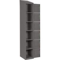 Clean Line Lockerette, 6 -tier, Bank of 4, 48" x 18" x 78", Steel, Charcoal, Rivet (Assembled) FMT Sales Ltd