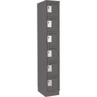Petits casiers Clean Line, 6 niveaux, 12" x 18" x 76", Acier, Charbon, Rivet (assembl&eacute;) FMT Sales Ltd