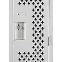 Casiers Clean Line, 2 niveaux, 12" x 12" x 72", Acier, Gris, Rivet (assembl&eacute;), Perfor&eacute; FMT Sales Ltd