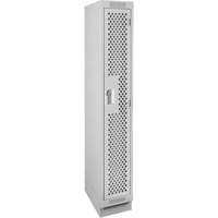 Casiers Clean Line, 12" x 18" x 76", Acier, Gris, Rivet (assembl&eacute;), Perfor&eacute; FMT Sales Ltd