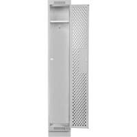 Casiers Clean Line, 12" x 18" x 76", Acier, Gris, Rivet (assembl&eacute;), Perfor&eacute; FMT Sales Ltd