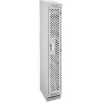 Casiers Clean Line, 12" x 18" x 82", Acier, Gris, Rivet (assembl&eacute;), Perfor&eacute; FMT Sales Ltd