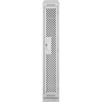 Casiers Clean Line, 12" x 18" x 82", Acier, Gris, Rivet (assembl&eacute;), Perfor&eacute; FMT Sales Ltd