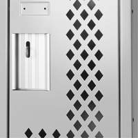 Casiers Clean Line, 12" x 12" x 72", Acier, Gris, Rivet (assembl&eacute;), Perfor&eacute; FMT Sales Ltd