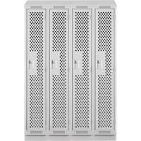 Casiers Clean Line, Bloc de 4, 48" x 12" x 82", Acier, Gris, Rivet (assembl&eacute;), Perfor&eacute; FMT Sales Ltd