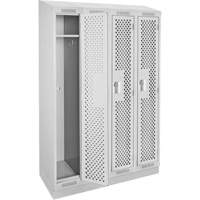 Casiers Clean Line, Bloc de 4, 48" x 12" x 82", Acier, Gris, Rivet (assembl&eacute;), Perfor&eacute; FMT Sales Ltd