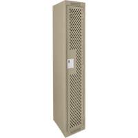 Clean Line Lockers, 12" x 15" x 72", Steel, Beige, Rivet (Assembled), Perforated FMT Sales Ltd