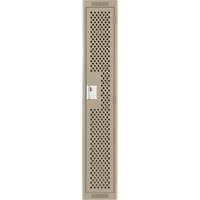 Clean Line Lockers, 12" x 15" x 72", Steel, Beige, Rivet (Assembled), Perforated FMT Sales Ltd