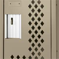 Clean Line Lockers, 12" x 15" x 72", Steel, Beige, Rivet (Assembled), Perforated FMT Sales Ltd