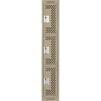 Casiers Clean Line, 3 niveaux, 12" x 12" x 72", Acier, Beige, Rivet (assembl&eacute;), Perfor&eacute; FMT Sales Ltd