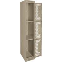 Casiers Clean Line, 3 niveaux, 12" x 12" x 72", Acier, Beige, Rivet (assembl&eacute;), Perfor&eacute; FMT Sales Ltd