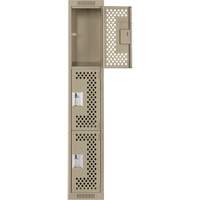 Casiers Clean Line, 3 niveaux, 12" x 12" x 72", Acier, Beige, Rivet (assembl&eacute;), Perfor&eacute; FMT Sales Ltd