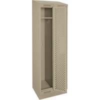 Clean Line Lockers, Bank of 2, 24" x 12" x 82", Steel, Beige, Rivet (Assembled), Perforated FMT Sales Ltd