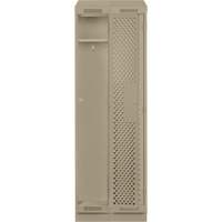 Clean Line Lockers, Bank of 2, 24" x 12" x 82", Steel, Beige, Rivet (Assembled), Perforated FMT Sales Ltd