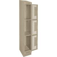 Casiers Clean Line, 3 niveaux, 12" x 18" x 82", Acier, Beige, Rivet (assembl&eacute;), Perfor&eacute; FMT Sales Ltd
