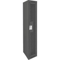 Clean Line Lockers, 12" x 15" x 72", Steel, Charcoal, Rivet (Assembled), Perforated FMT Sales Ltd