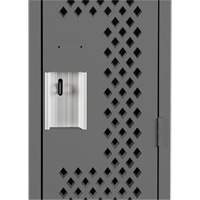 Clean Line Lockers, 12" x 15" x 72", Steel, Charcoal, Rivet (Assembled), Perforated FMT Sales Ltd