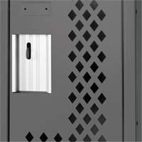 Clean Line Lockers, 12" x 15" x 72", Steel, Charcoal, Rivet (Assembled), Perforated FMT Sales Ltd