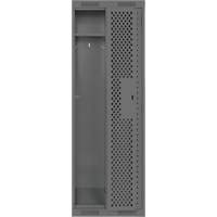Clean Line Lockers, Bank of 2, 24" x 12" x 72", Steel, Charcoal, Rivet (Assembled), Perforated FMT Sales Ltd