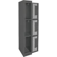 Casiers Clean Line, 3 niveaux, 12" x 12" x 72", Acier, Charbon, Rivet (assembl&eacute;), Perfor&eacute; FMT Sales Ltd