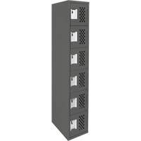 Assembled Lockerettes Clean Line Perforated Economy Lockers, 6 -tier, 18" x 72" x 12", Steel FMT Sales Ltd