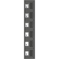 Assembled Lockerettes Clean Line Perforated Economy Lockers, 6 -tier, 18" x 72" x 12", Steel FMT Sales Ltd
