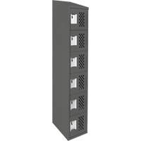 Clean-Line Perforated Lockerette, 6 -tier, 12" x 72" x 12", Steel FMT Sales Ltd